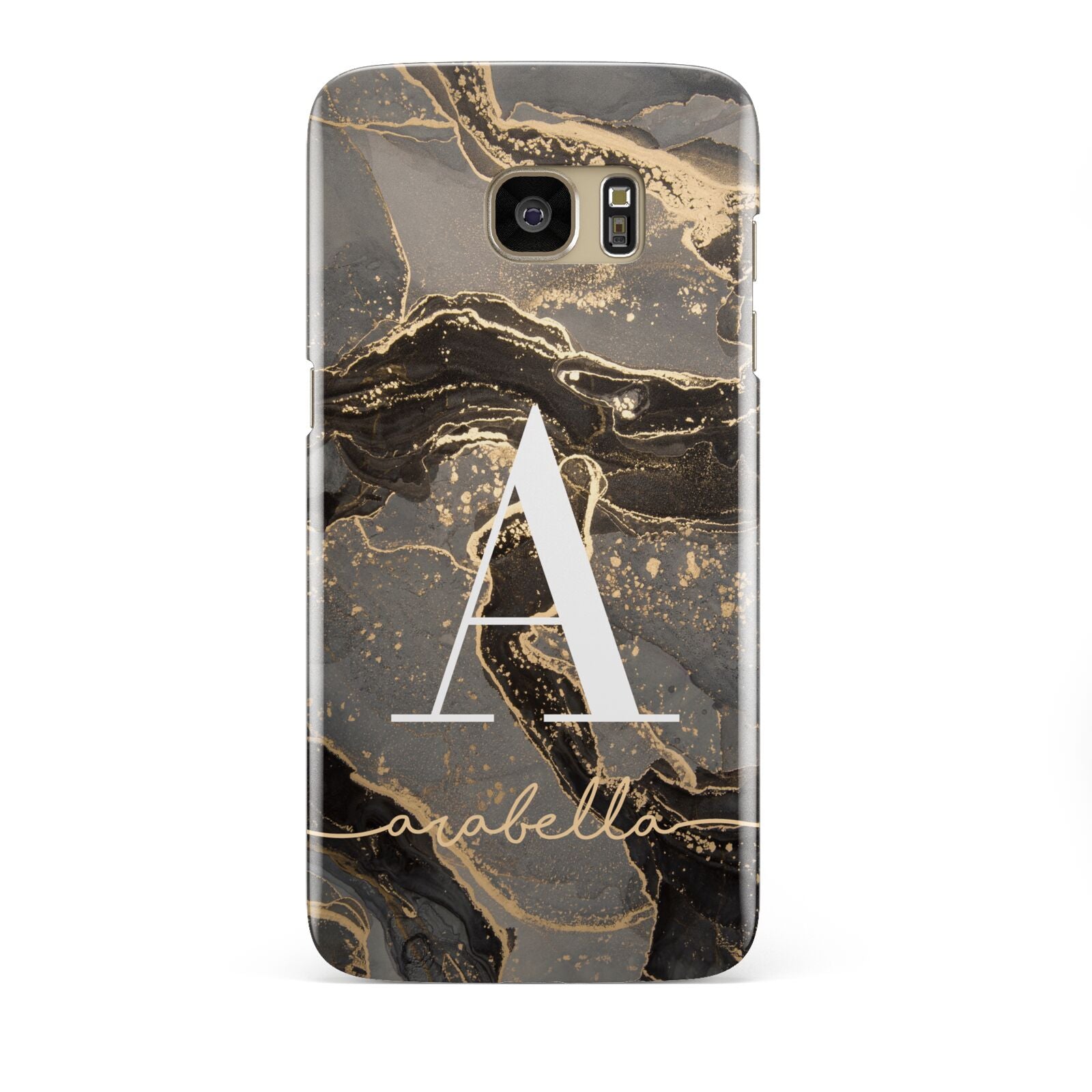 Black and Gold Marble Samsung Galaxy S7 Edge Case