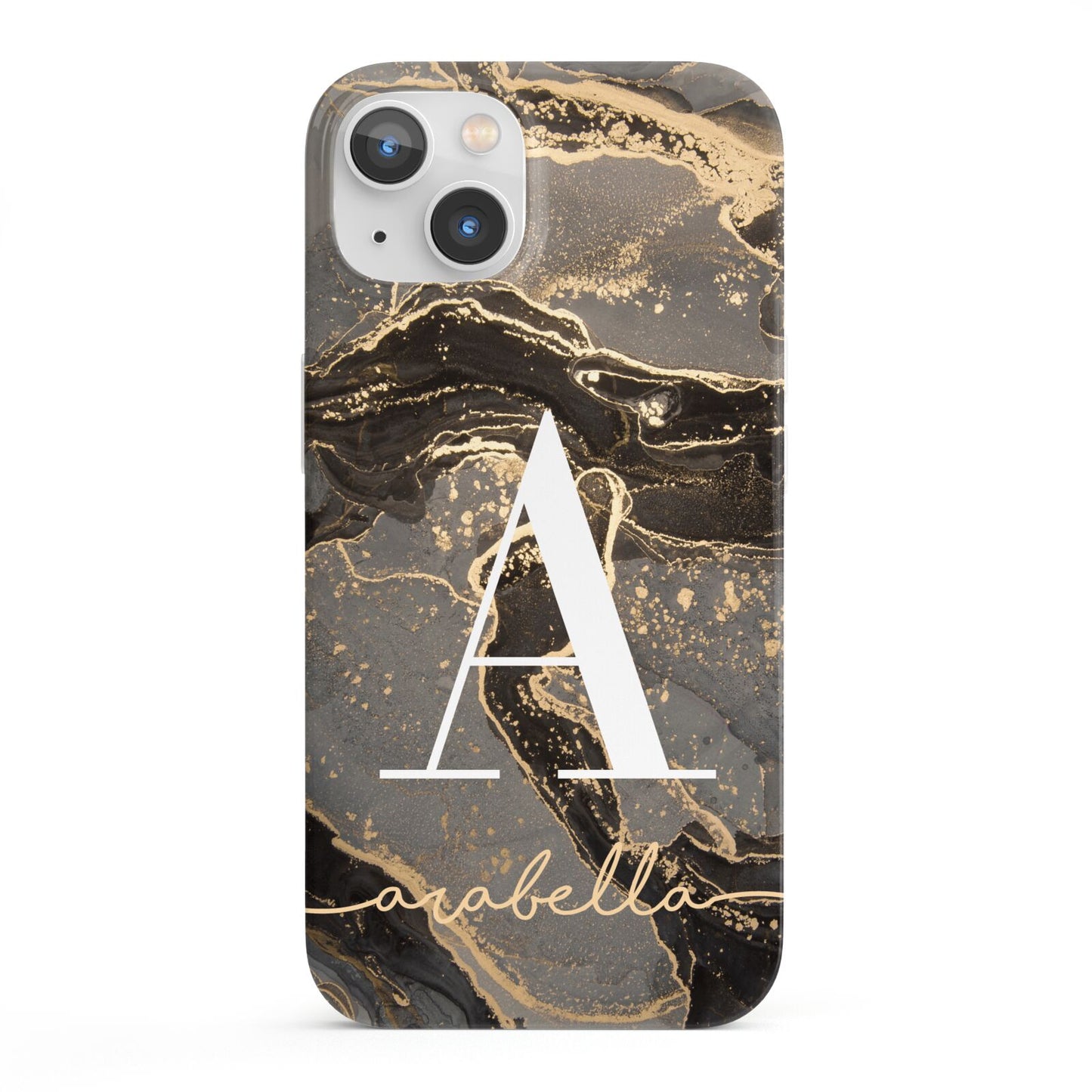 Black and Gold Marble iPhone 13 Full Wrap 3D Snap Case