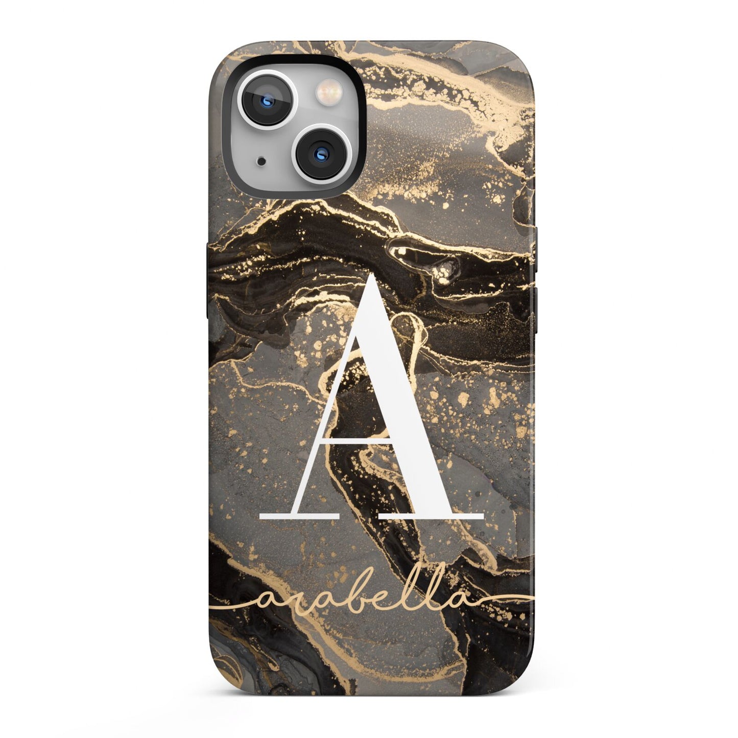 Black and Gold Marble iPhone 13 Full Wrap 3D Tough Case