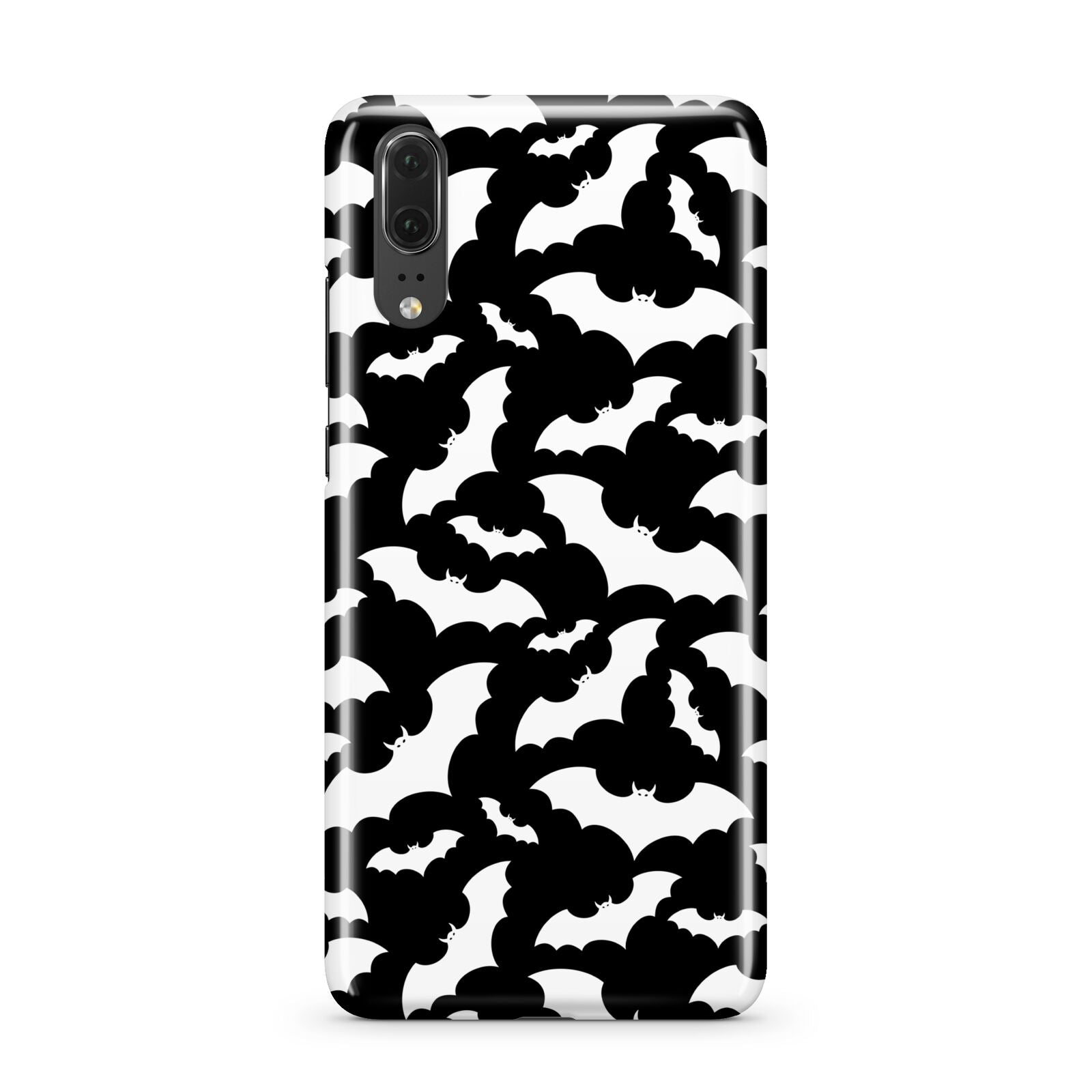 Black and White Bats Huawei P20 Phone Case