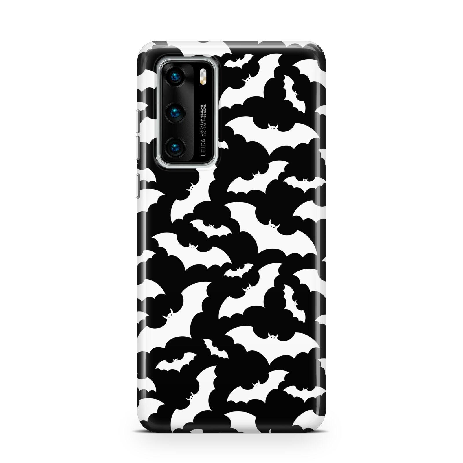 Black and White Bats Huawei P40 Phone Case