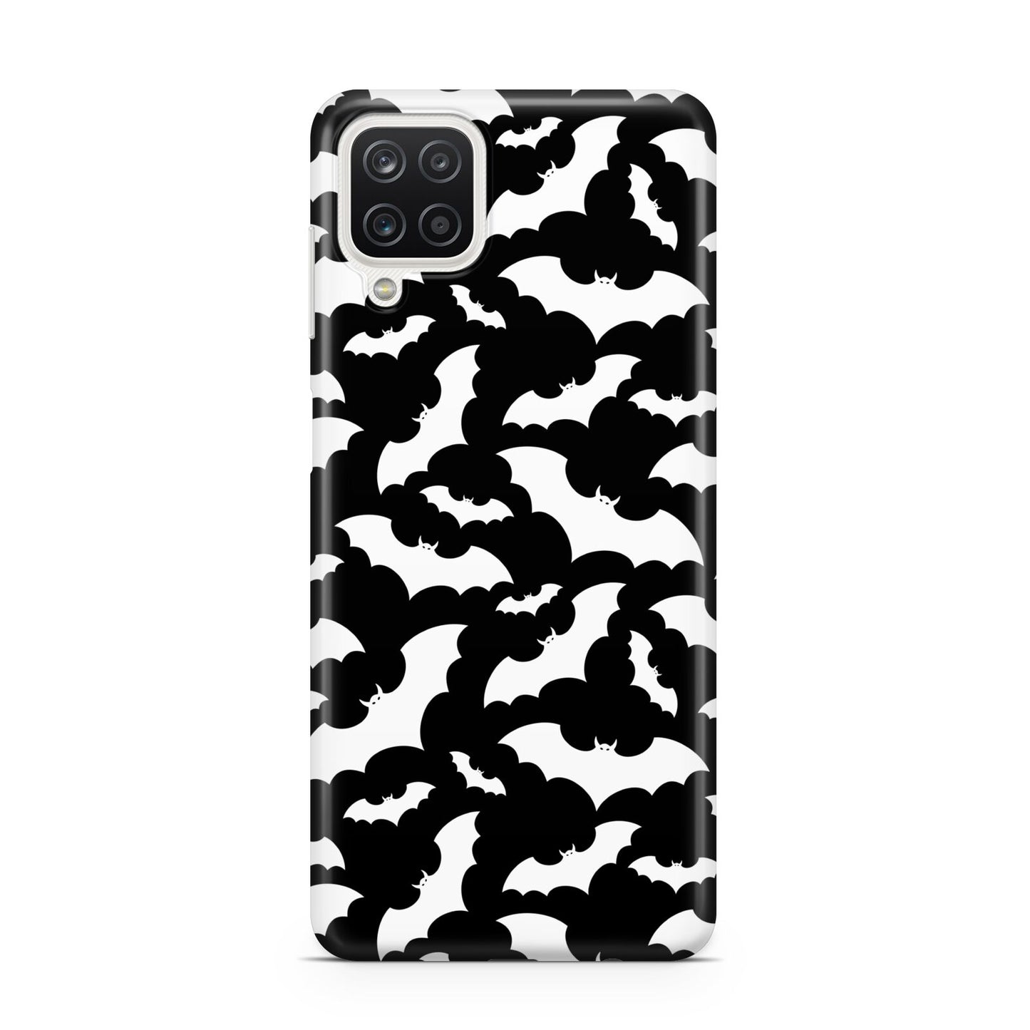 Black and White Bats Samsung A12 Case