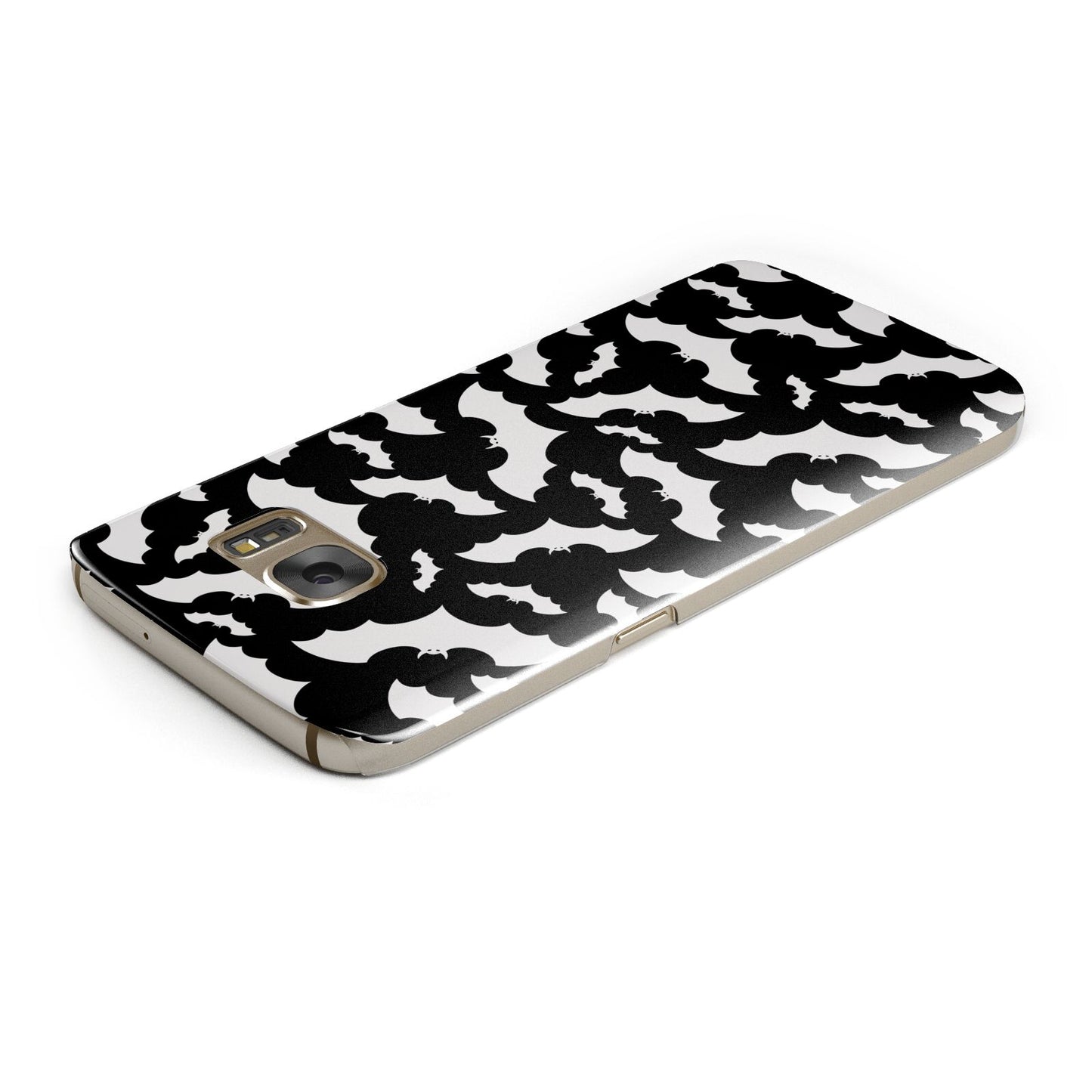 Black and White Bats Samsung Galaxy Case Top Cutout