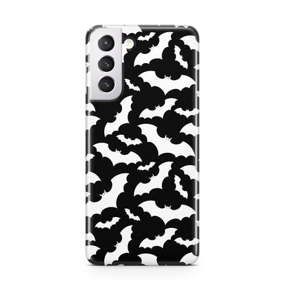 Black and White Bats Samsung S21 Case