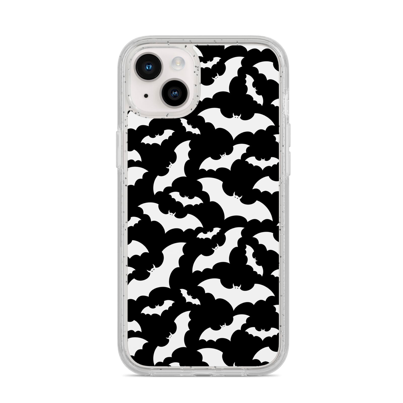 Black and White Bats iPhone 14 Plus Glitter Tough Case Starlight