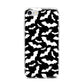 Black and White Bats iPhone 7 Bumper Case on Silver iPhone