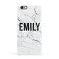 Black and White Personalised Marble Block Text Apple iPhone 6 3D Snap Case