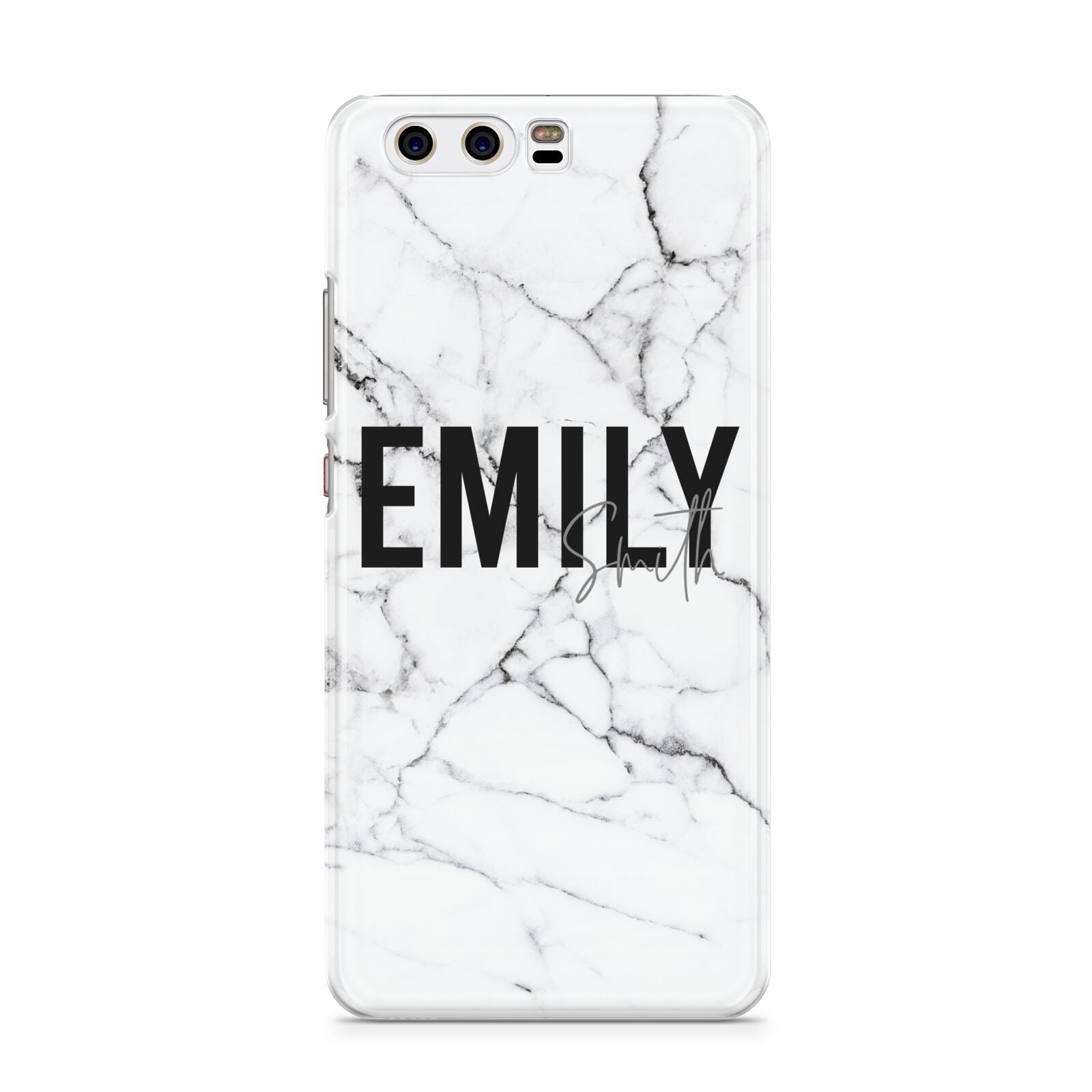 Black and White Personalised Marble Block Text Huawei P10 Phone Case