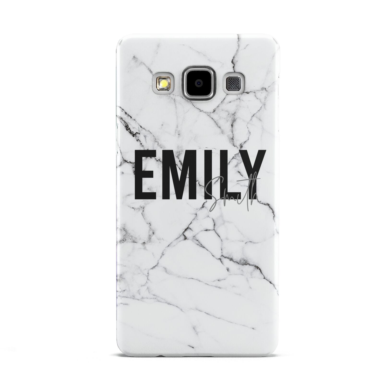 Black and White Personalised Marble Block Text Samsung Galaxy A5 Case