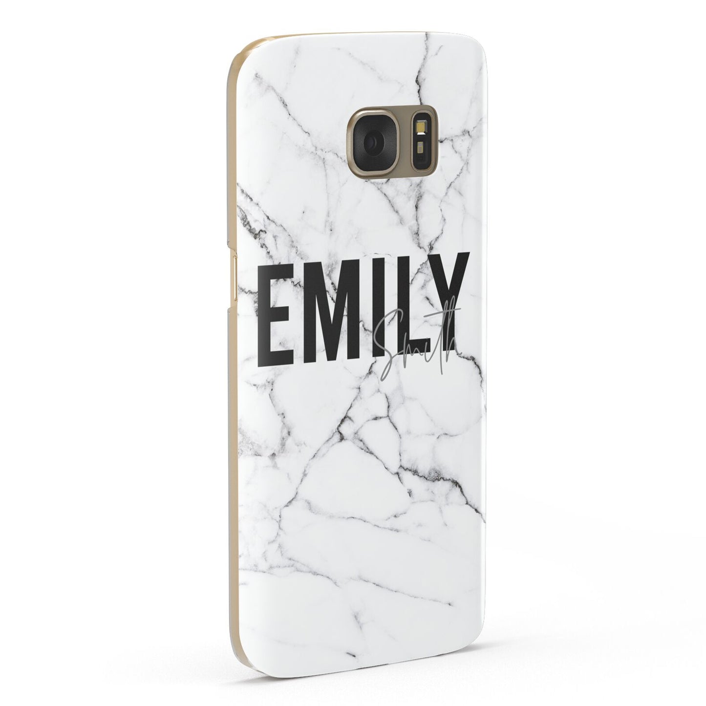 Black and White Personalised Marble Block Text Samsung Galaxy Case Fourty Five Degrees