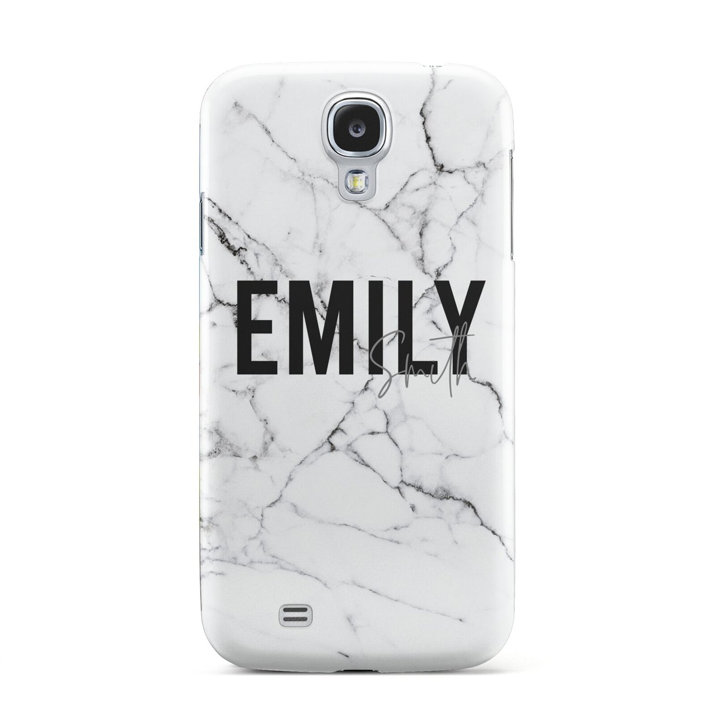 Black and White Personalised Marble Block Text Samsung Galaxy S4 Case