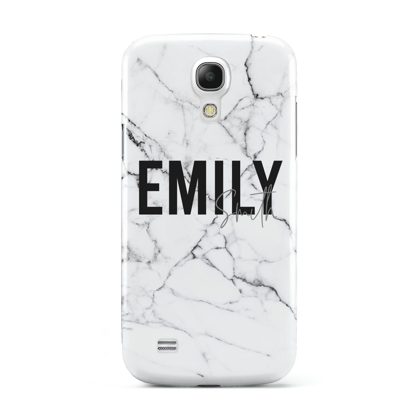 Black and White Personalised Marble Block Text Samsung Galaxy S4 Mini Case