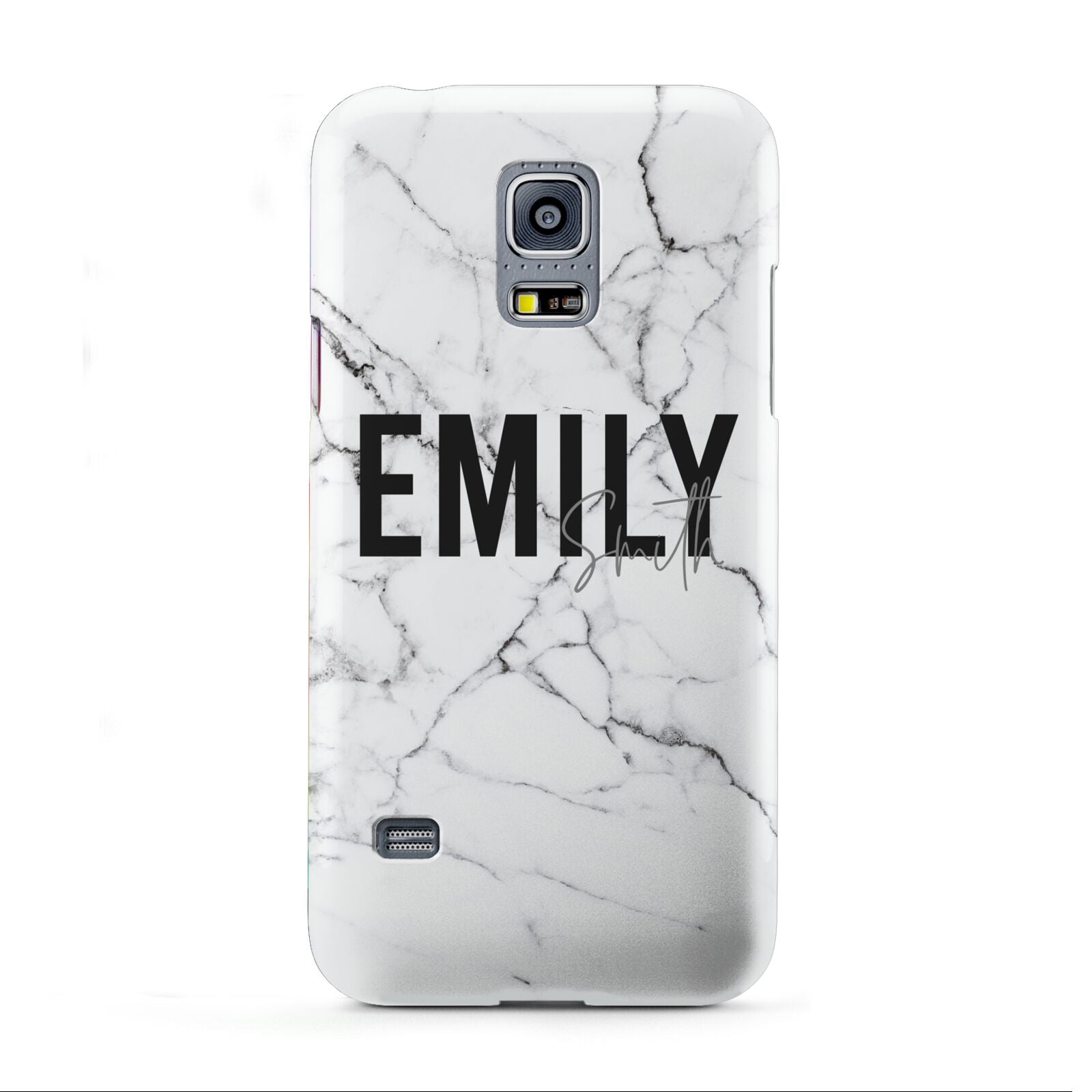 Black and White Personalised Marble Block Text Samsung Galaxy S5 Mini Case