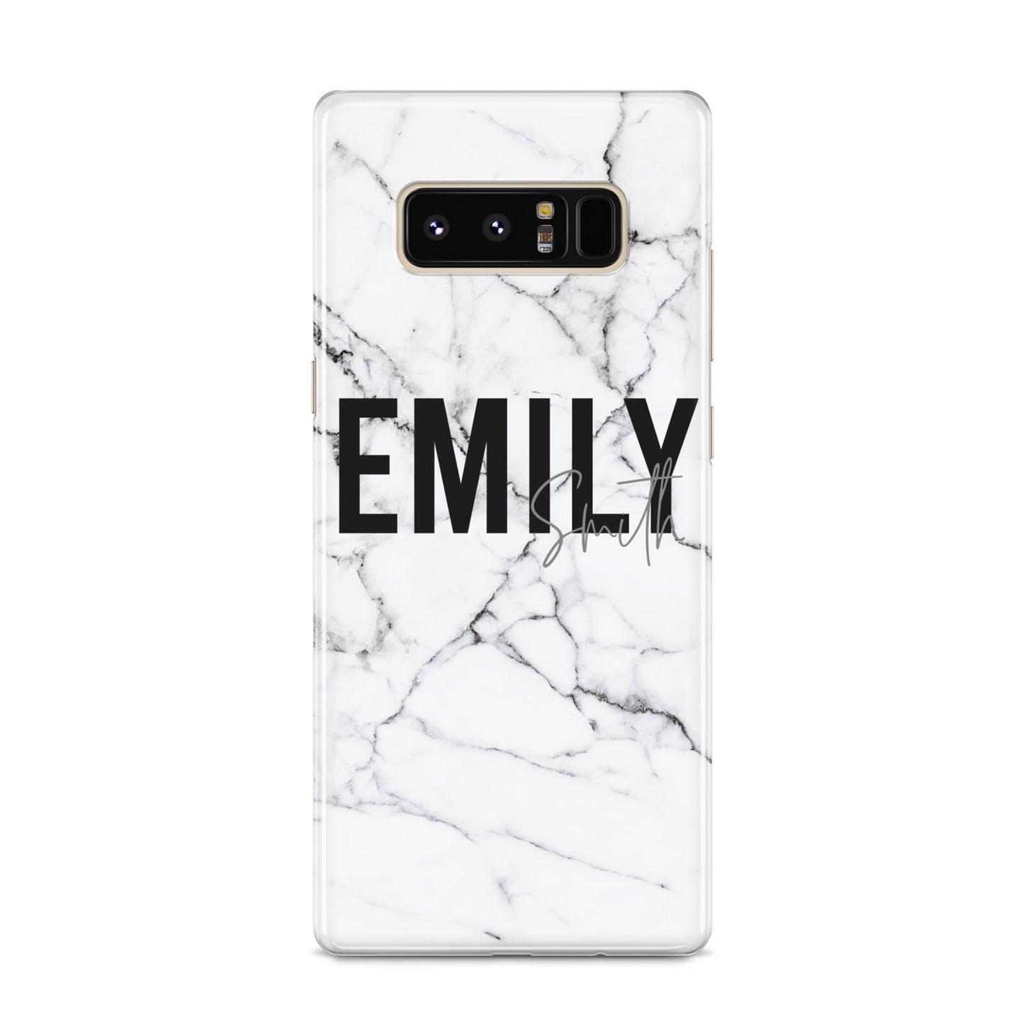 Black and White Personalised Marble Block Text Samsung Galaxy S8 Case