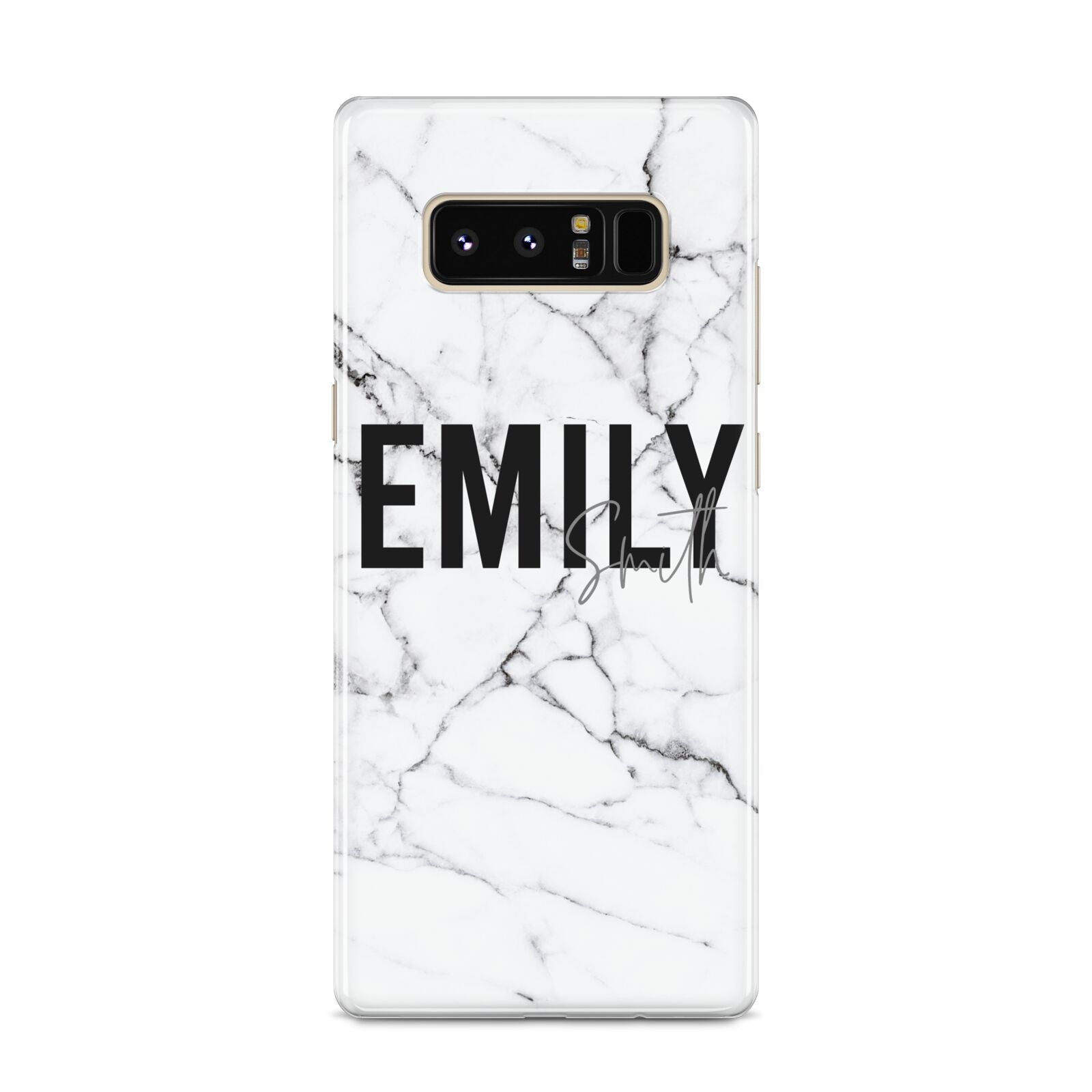 Black and White Personalised Marble Block Text Samsung Galaxy S8 Case