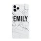 Black and White Personalised Marble Block Text iPhone 11 Pro 3D Snap Case