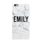 Black and White Personalised Marble Block Text iPhone 6 Plus 3D Snap Case on Gold Phone