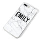 Black and White Personalised Marble Block Text iPhone 8 Plus Bumper Case on Silver iPhone Alternative Image