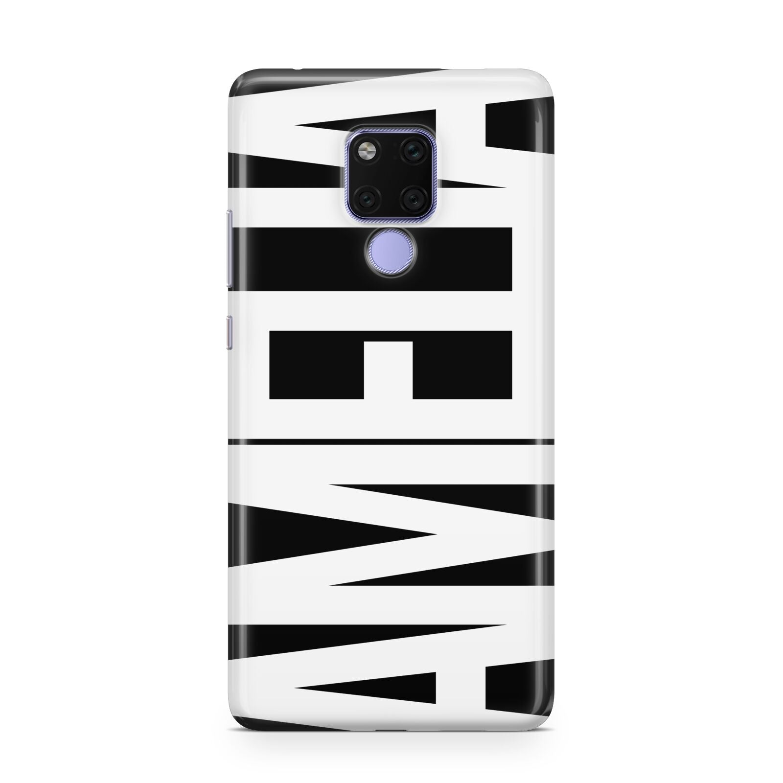 Black with Bold White Name Huawei Mate 20X Phone Case