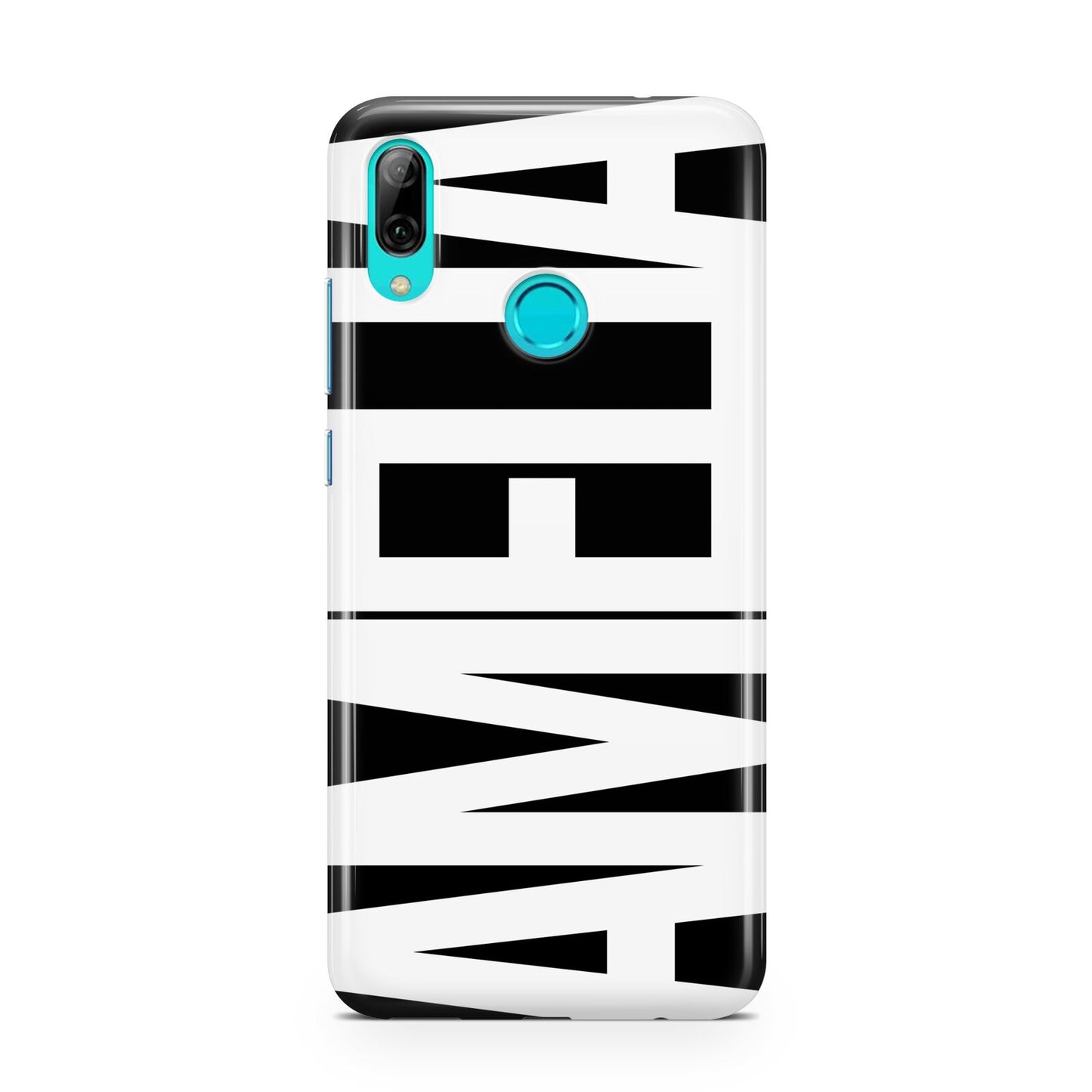 Black with Bold White Name Huawei P Smart 2019 Case