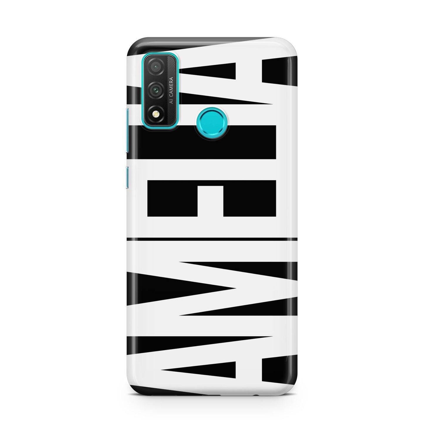 Black with Bold White Name Huawei P Smart 2020