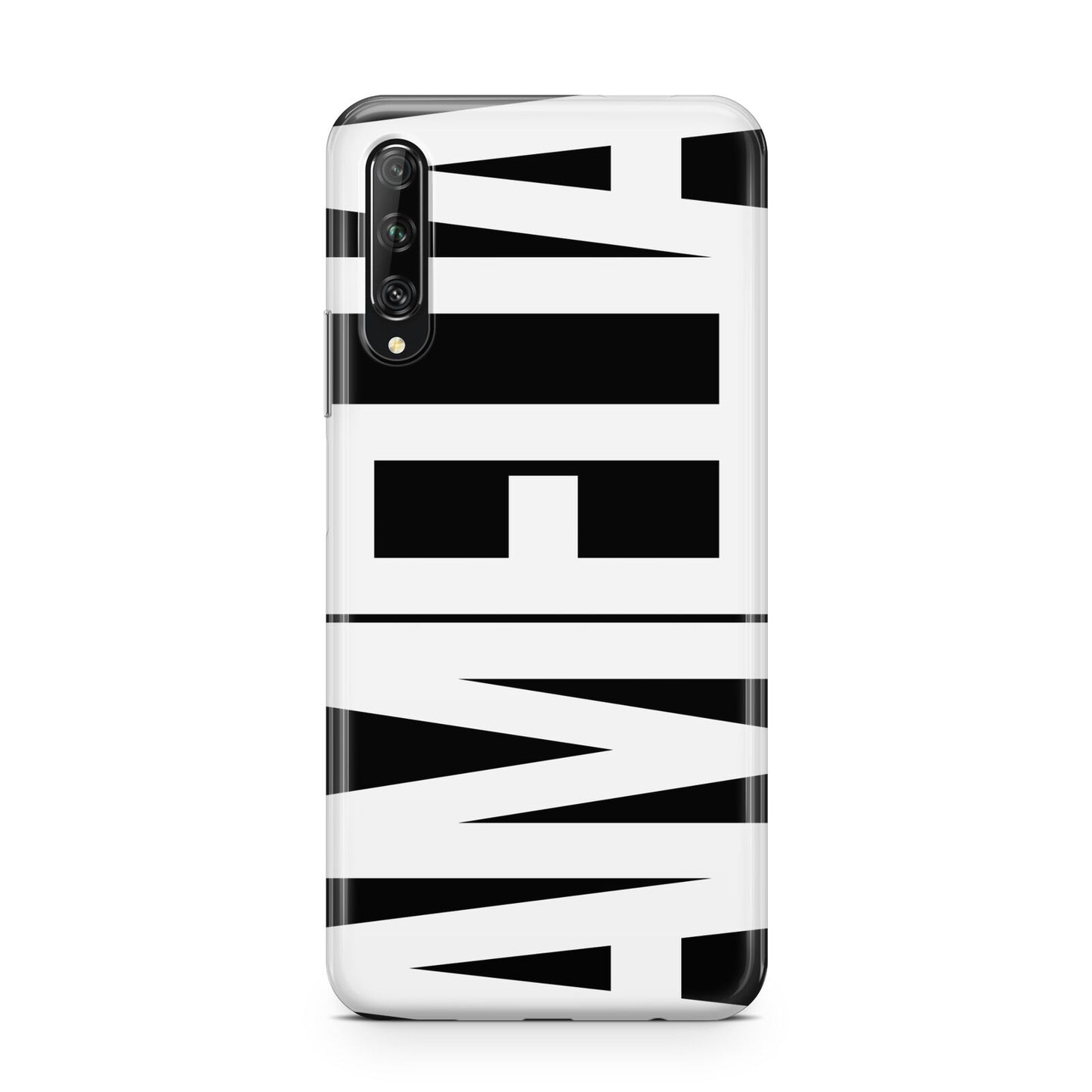 Black with Bold White Name Huawei P Smart Pro 2019