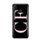 Black with Large Pink Initials Personalised Huawei Nova 3 Phone Case