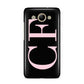 Black with Large Pink Initials Personalised Huawei Y3 2017