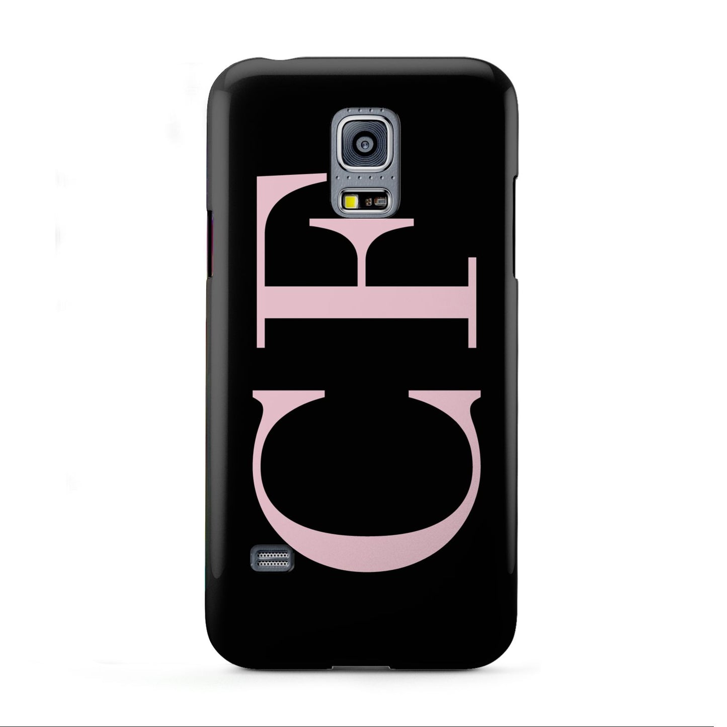 Black with Large Pink Initials Personalised Samsung Galaxy S5 Mini Case