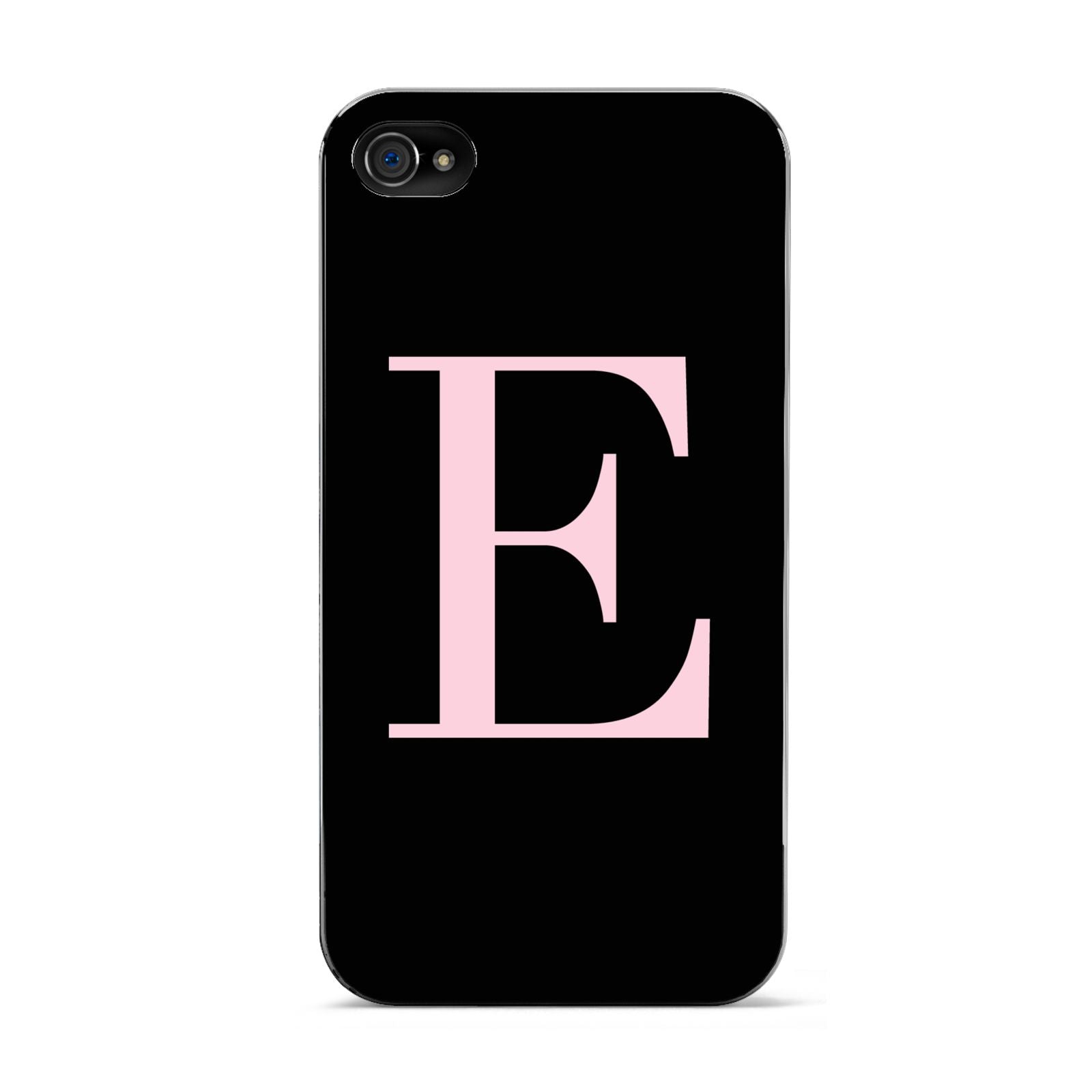 Black with Pink Personalised Monogram Apple iPhone 4s Case