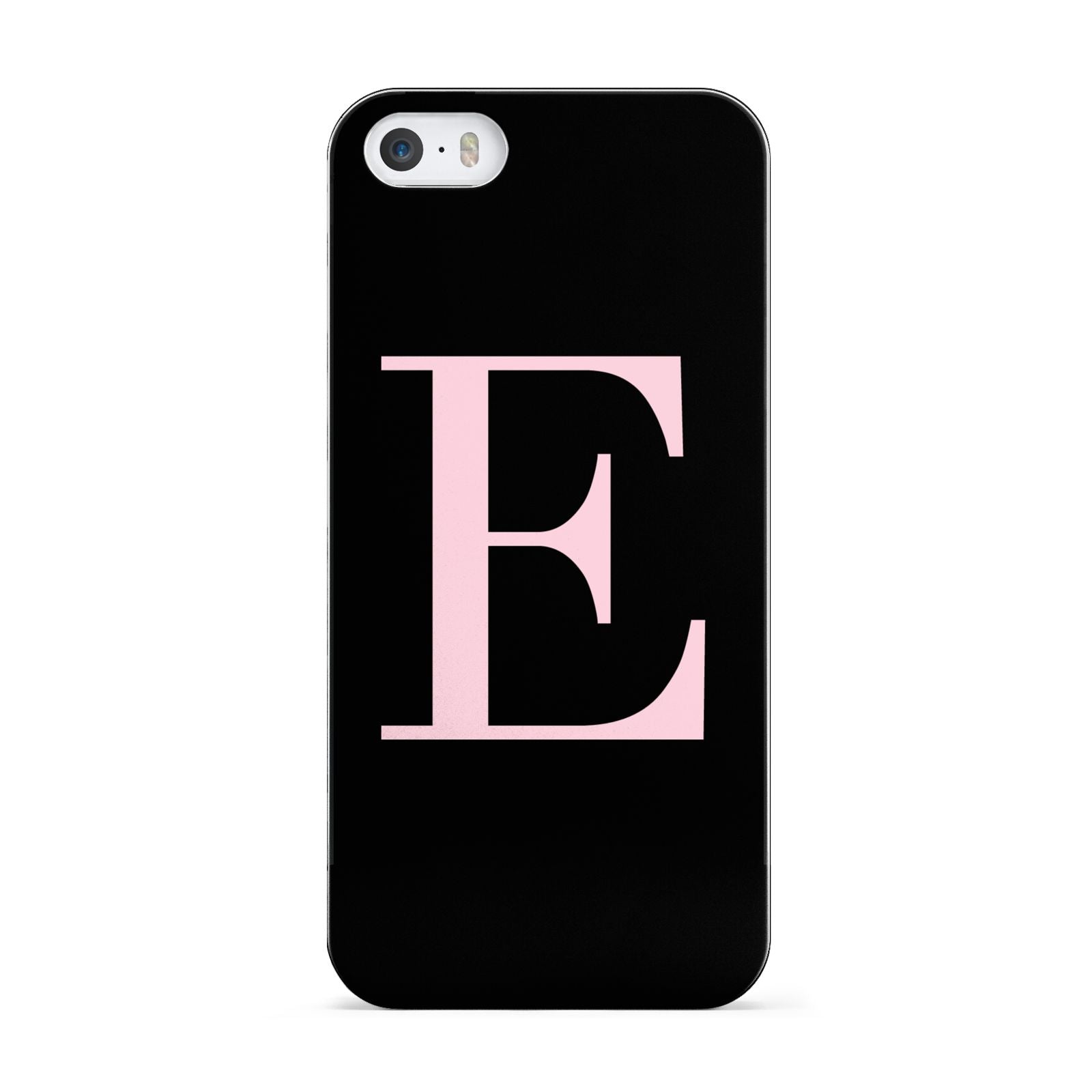 Black with Pink Personalised Monogram Apple iPhone 5 Case