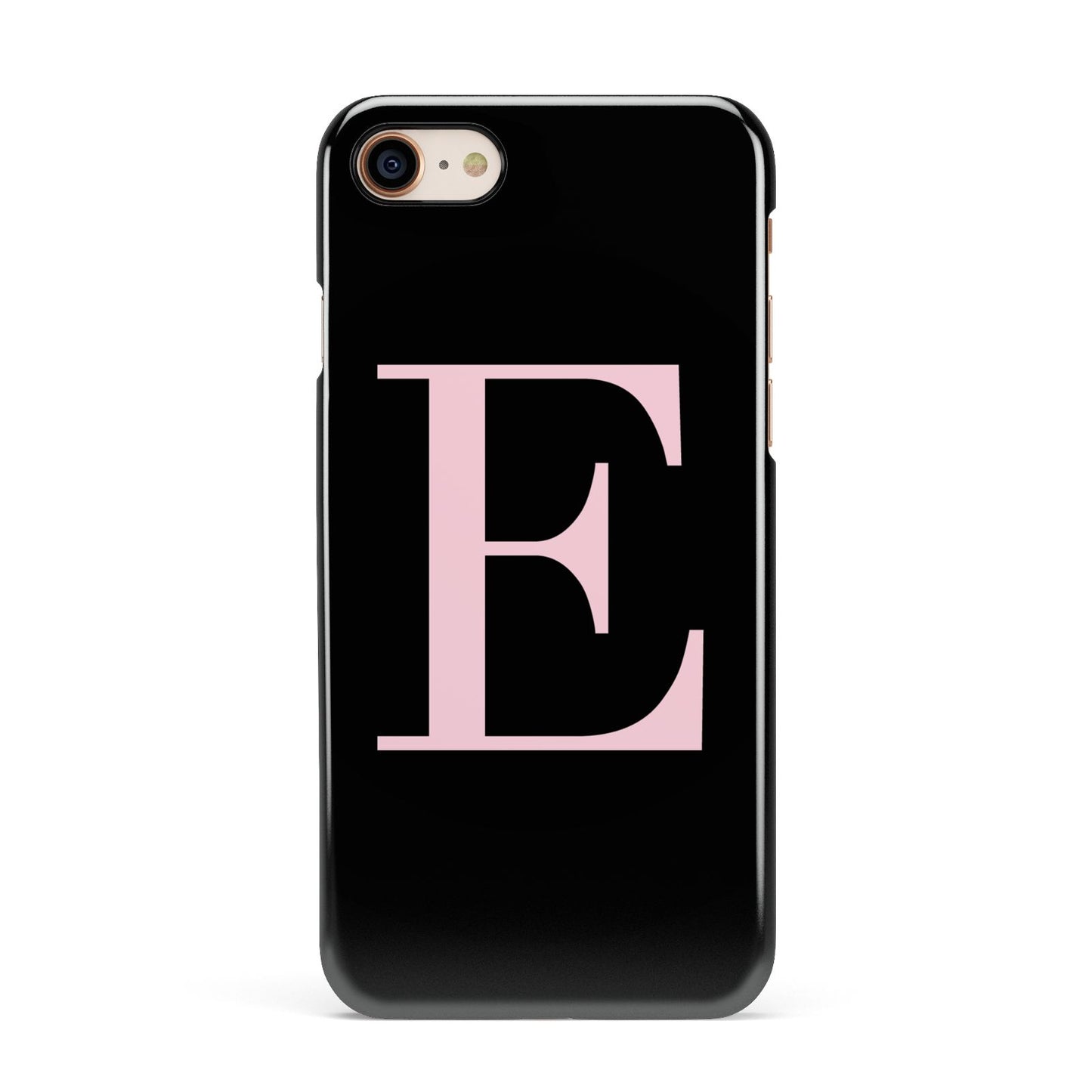 Black with Pink Personalised Monogram Apple iPhone 7 8 3D Snap Case