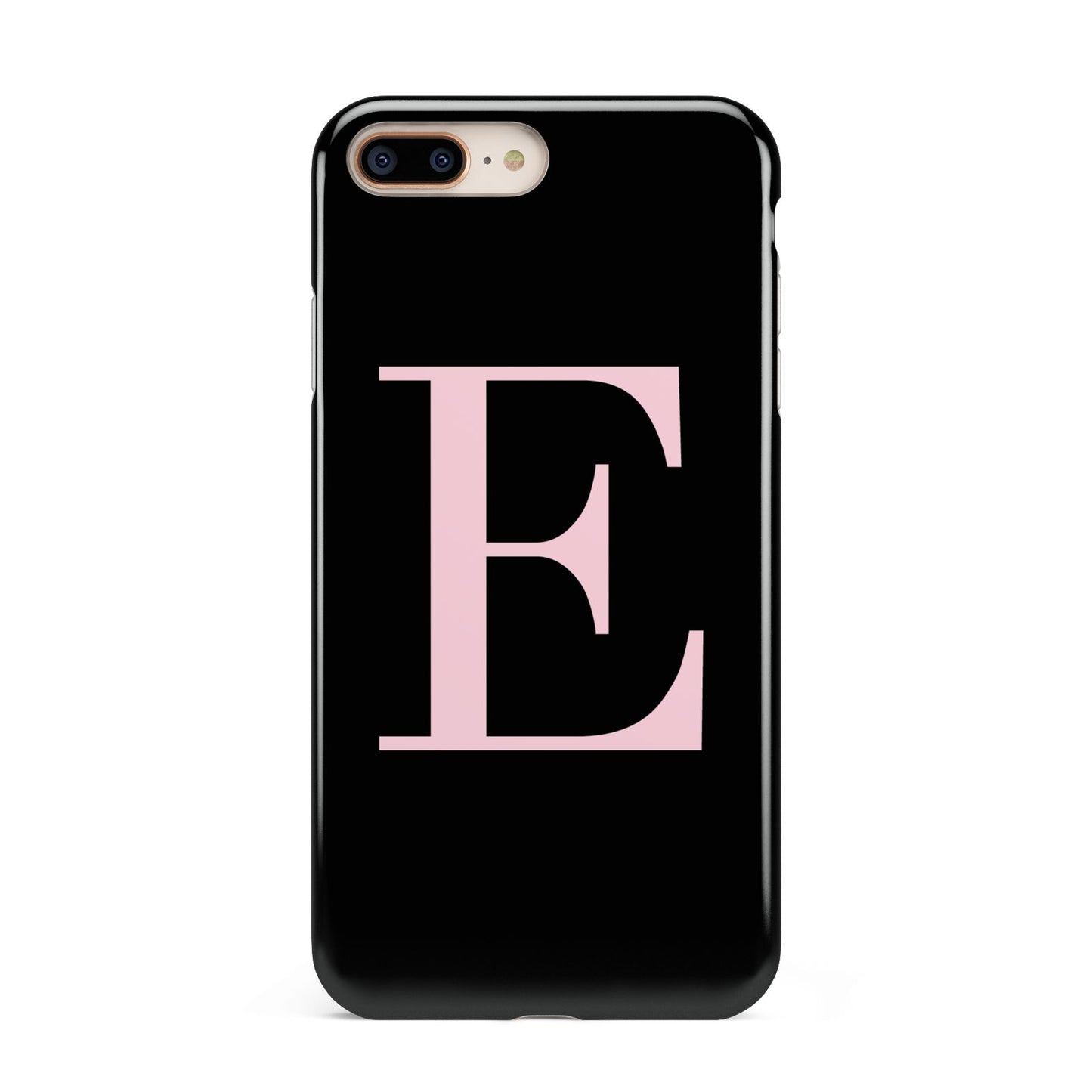 Black with Pink Personalised Monogram Apple iPhone 7 8 Plus 3D Tough Case