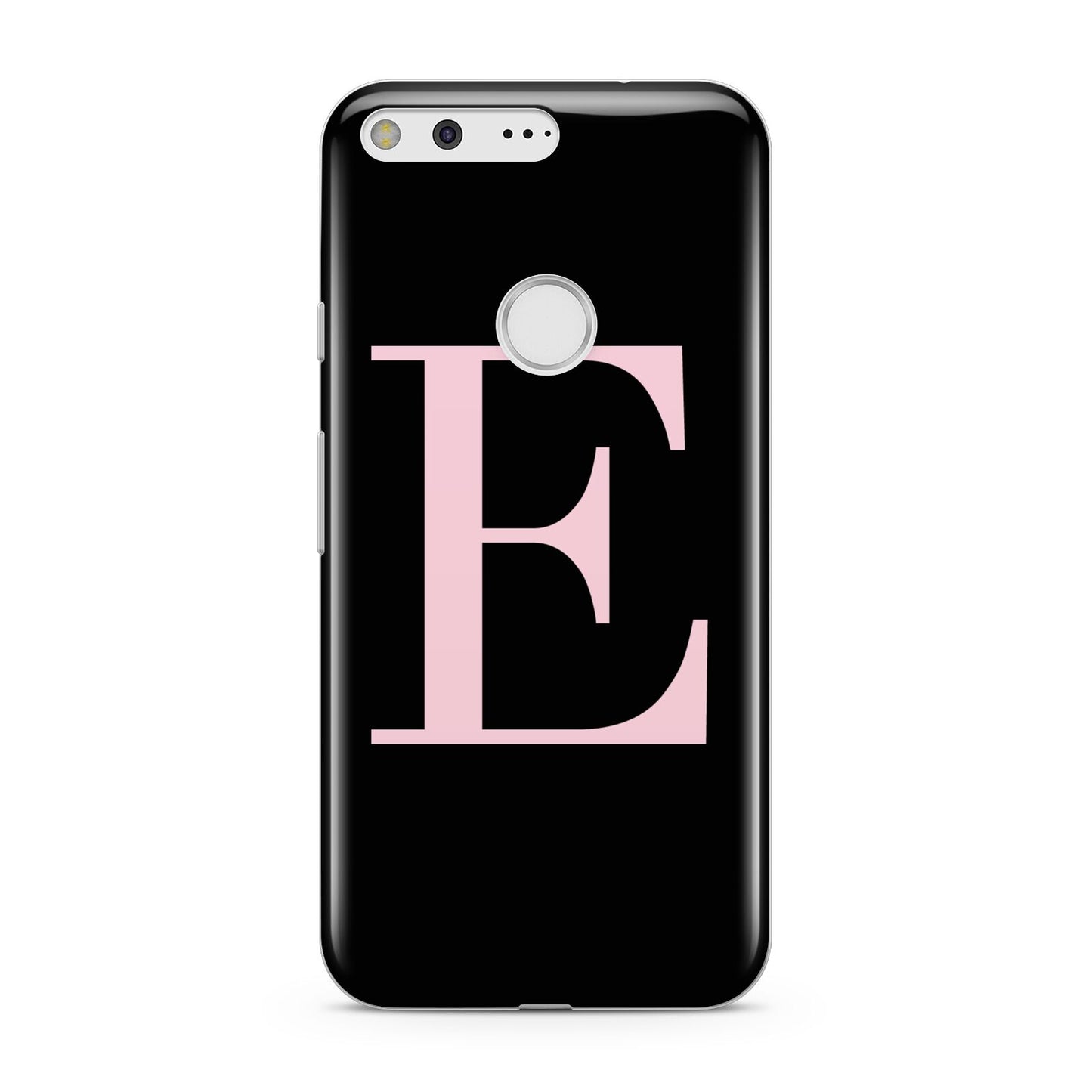 Black with Pink Personalised Monogram Google Pixel Case