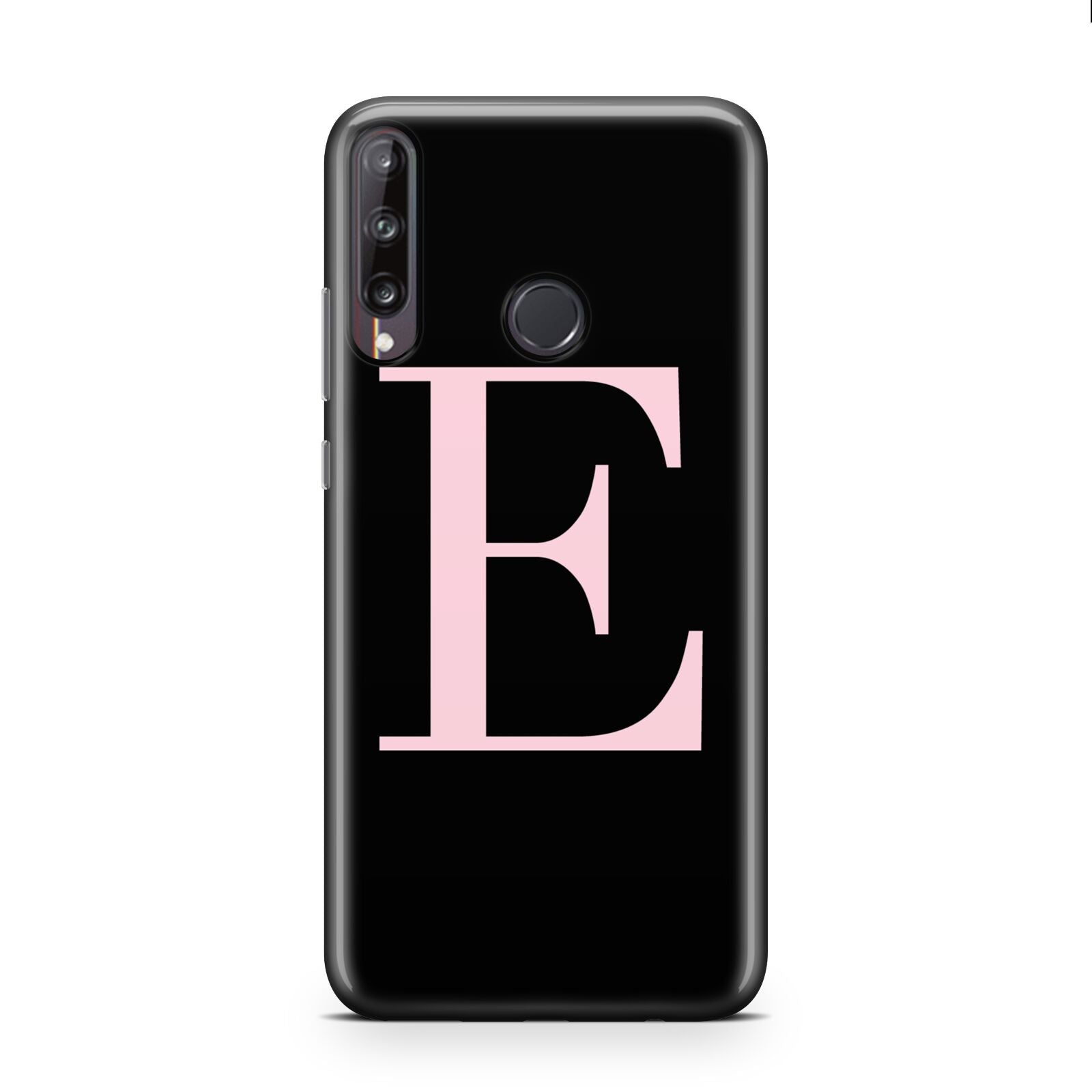 Black with Pink Personalised Monogram Huawei P40 Lite E Phone Case