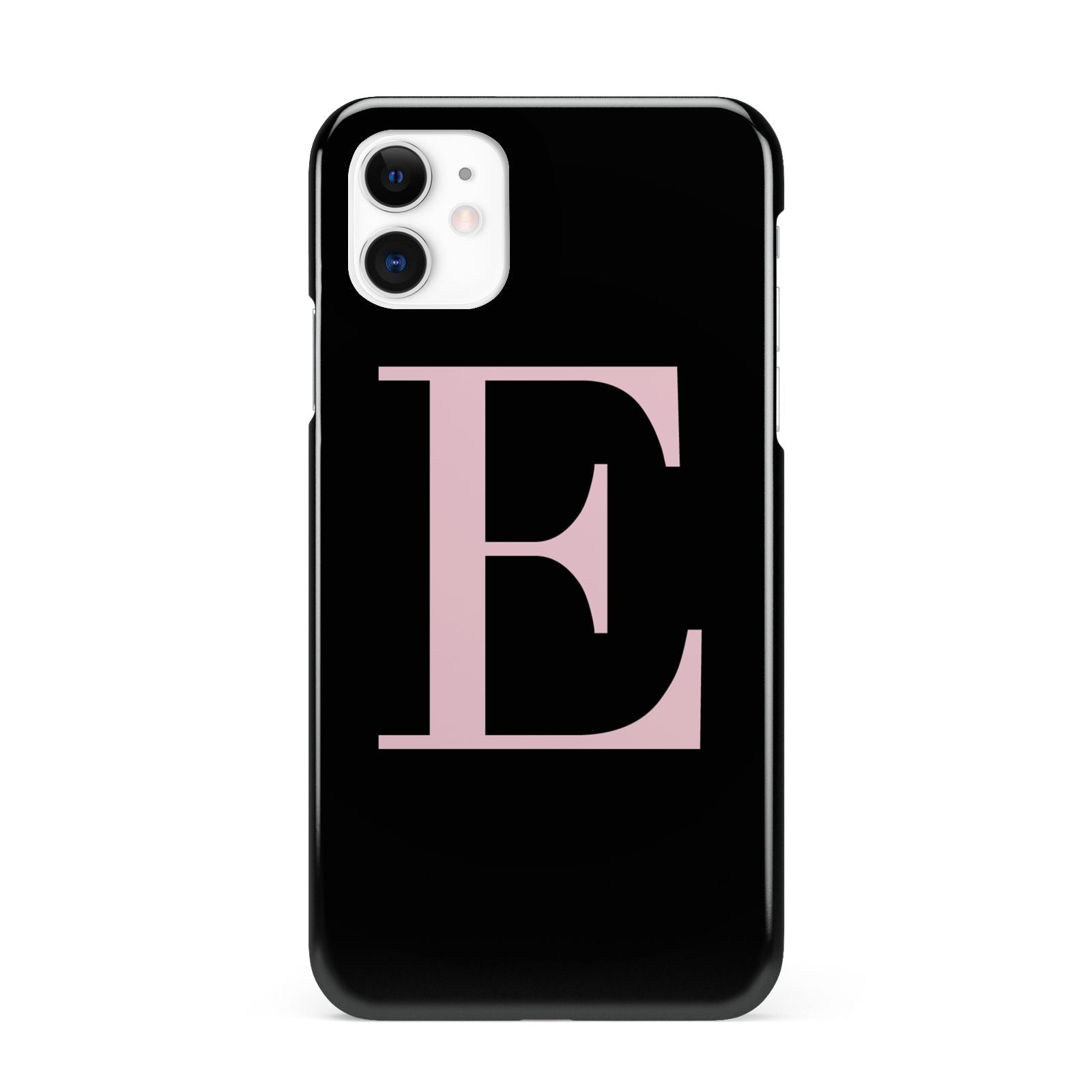 Black with Pink Personalised Monogram iPhone 11 3D Snap Case