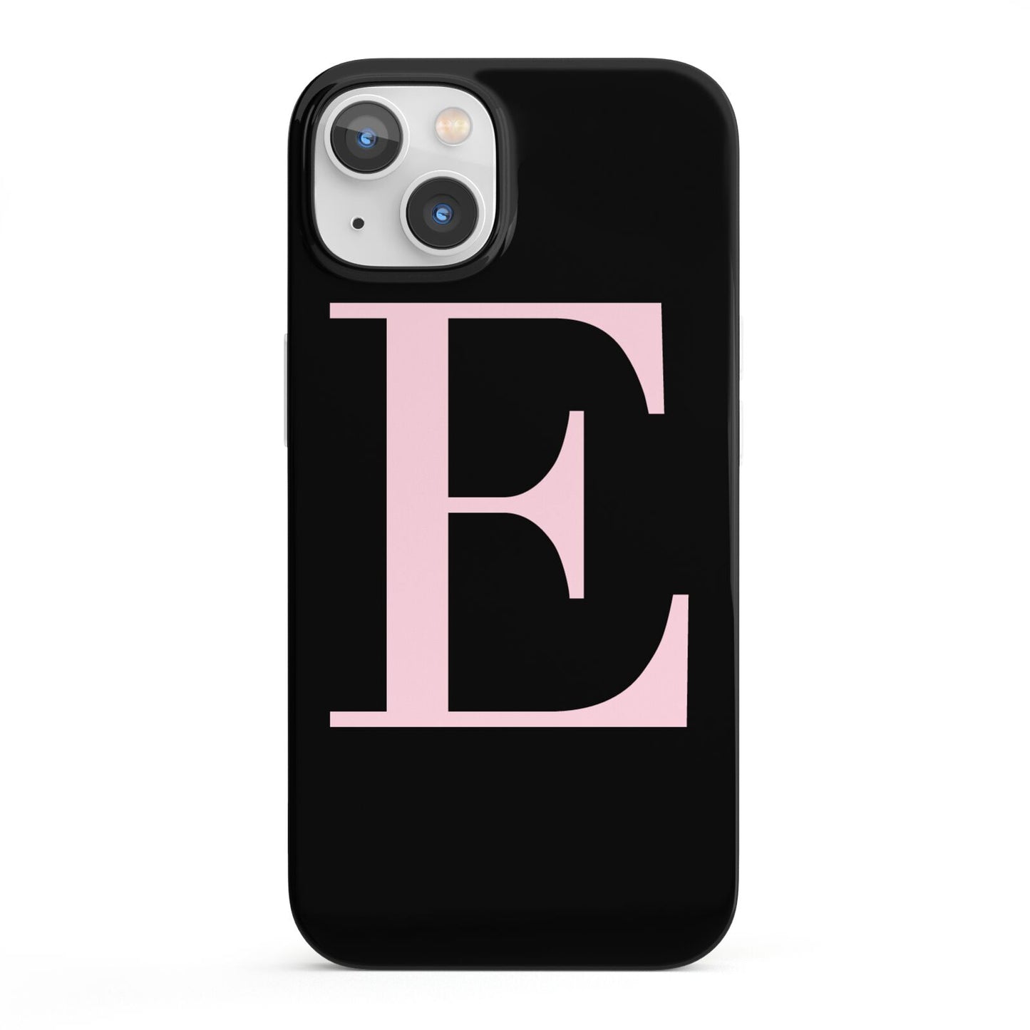 Black with Pink Personalised Monogram iPhone 13 Full Wrap 3D Snap Case