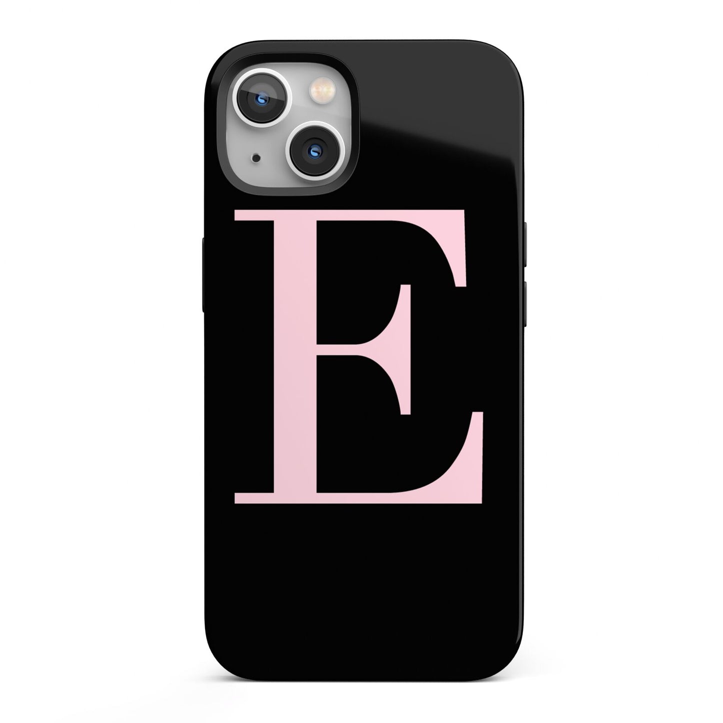 Black with Pink Personalised Monogram iPhone 13 Full Wrap 3D Tough Case