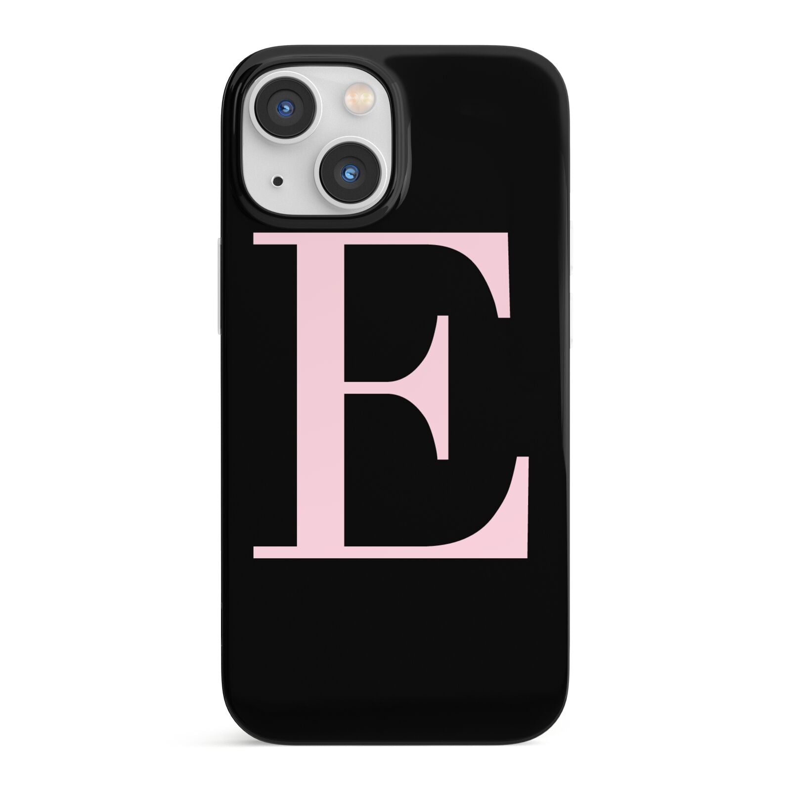 Black with Pink Personalised Monogram iPhone 13 Mini Full Wrap 3D Snap Case