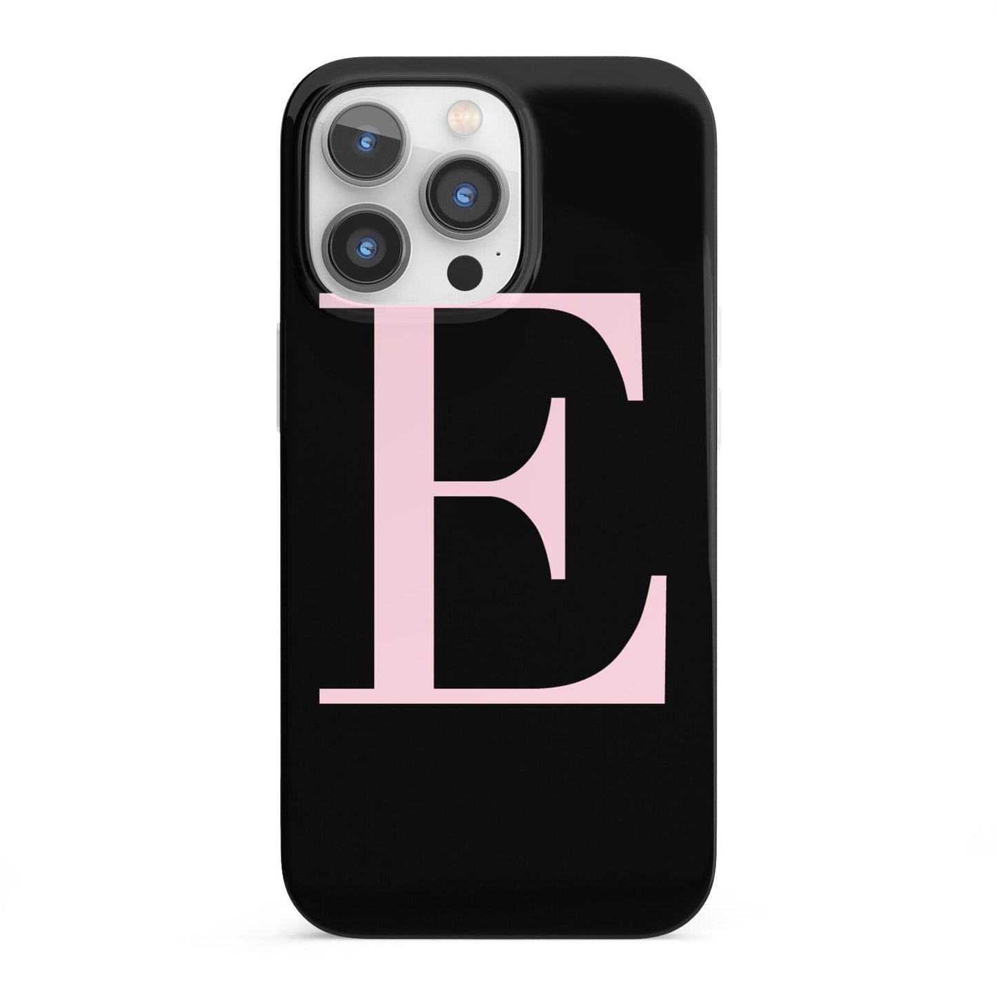 Black with Pink Personalised Monogram iPhone 13 Pro Full Wrap 3D Snap Case