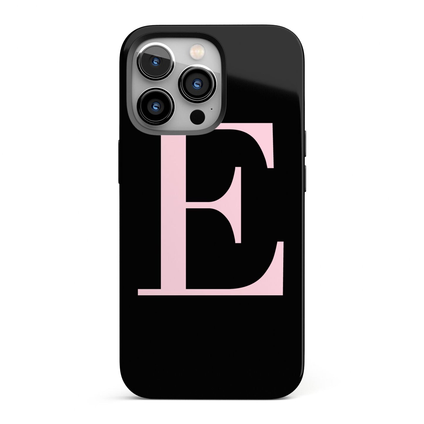 Black with Pink Personalised Monogram iPhone 13 Pro Full Wrap 3D Tough Case