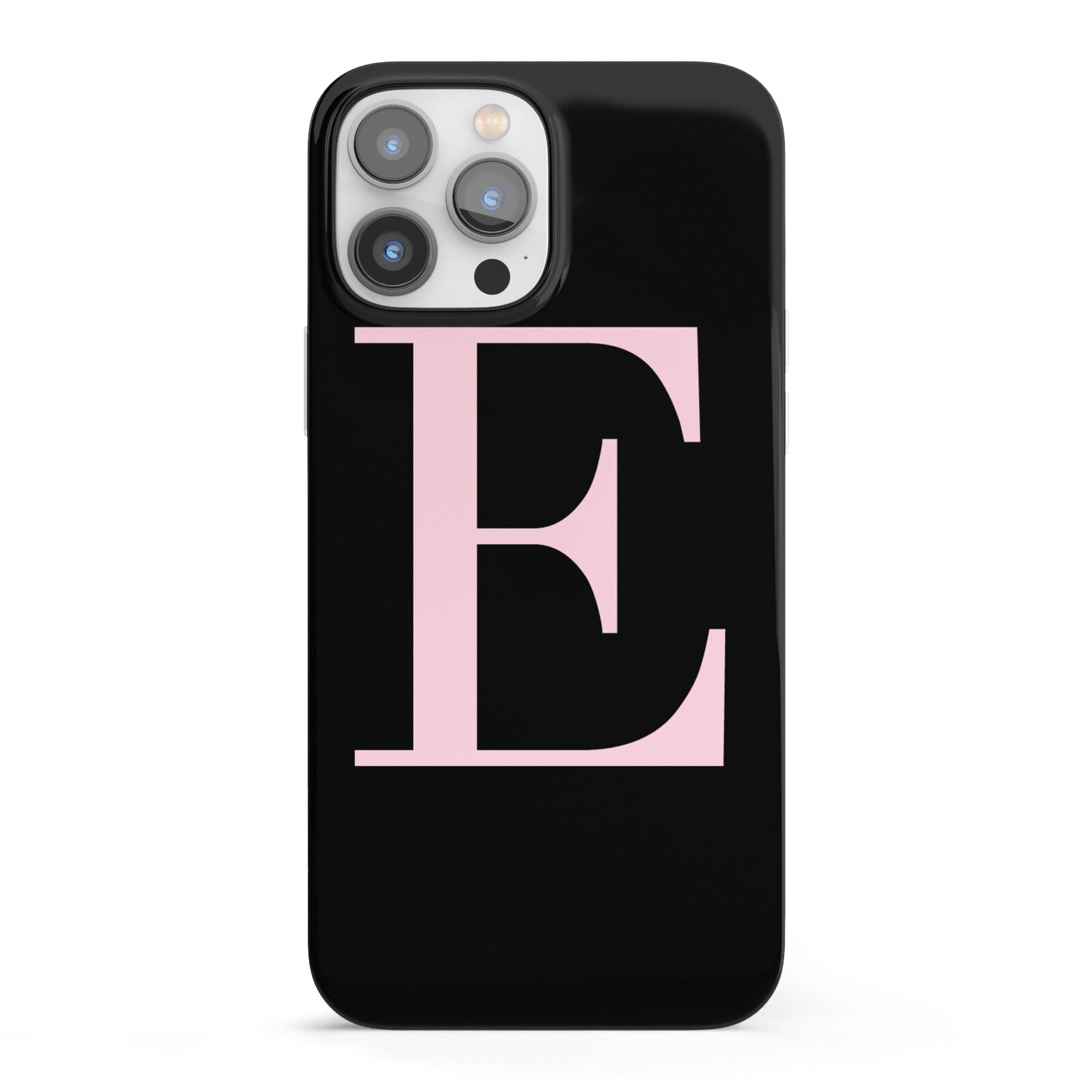 Black with Pink Personalised Monogram iPhone 13 Pro Max Full Wrap 3D Snap Case