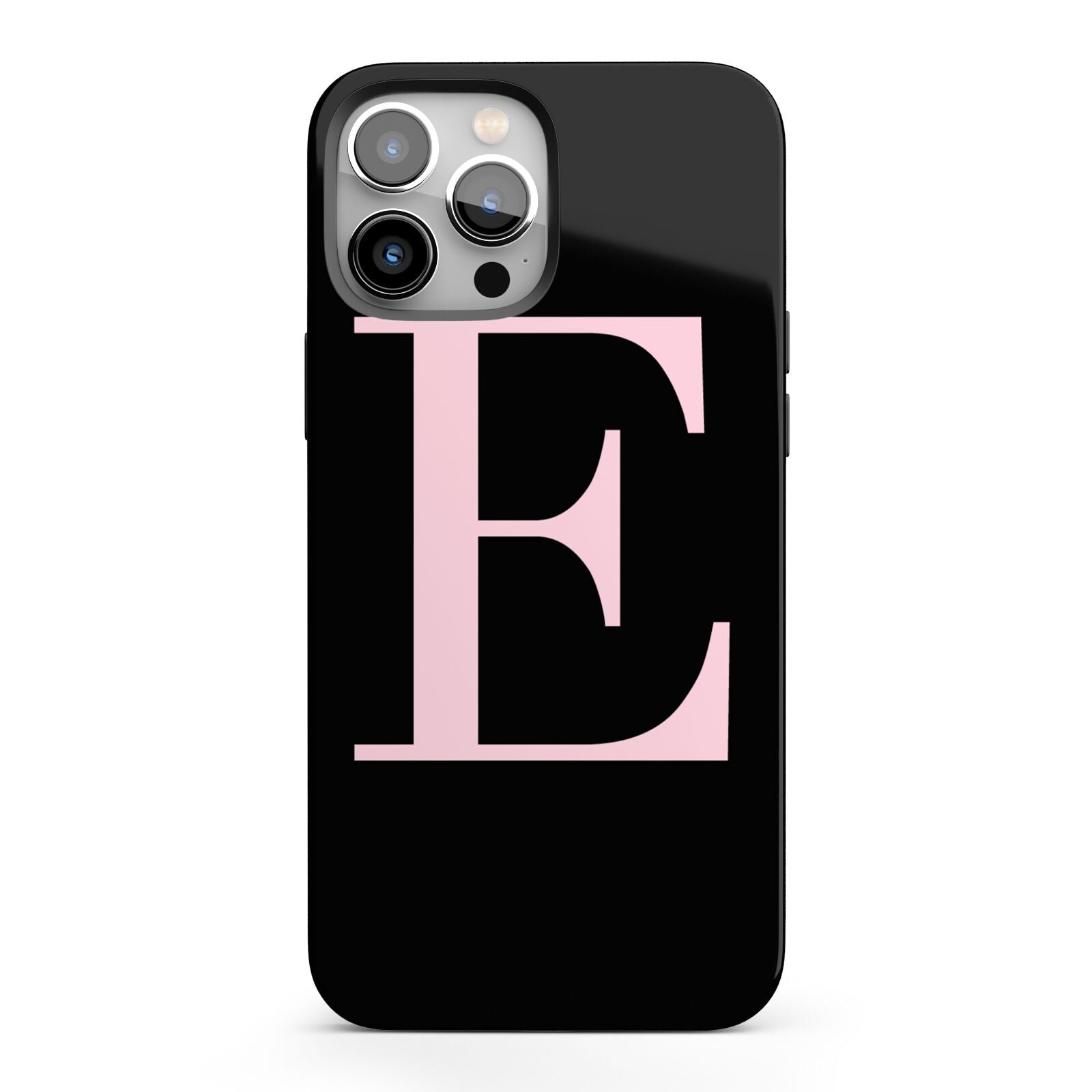 Black with Pink Personalised Monogram iPhone 13 Pro Max Full Wrap 3D Tough Case