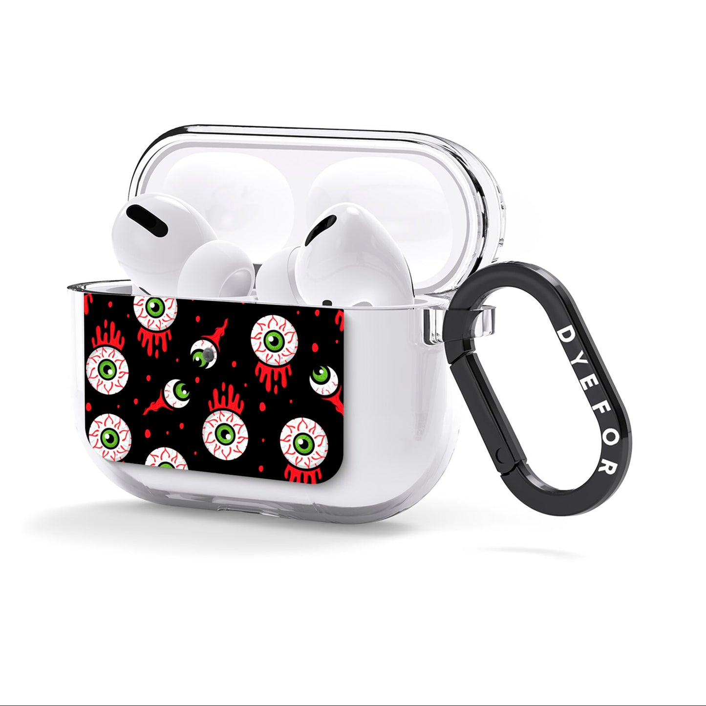 Bleeding Eyeballs AirPods Clear Case 3rd Gen Side Image