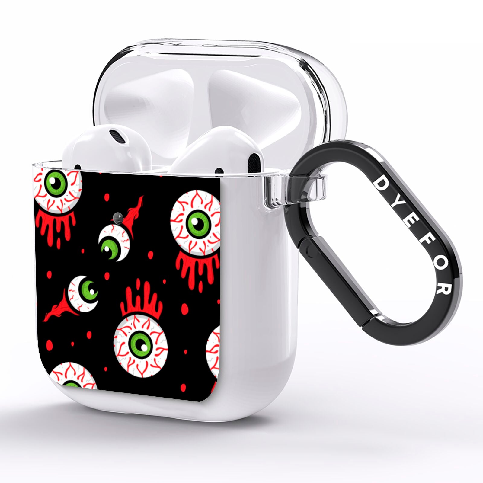 Bleeding Eyeballs AirPods Clear Case Side Image