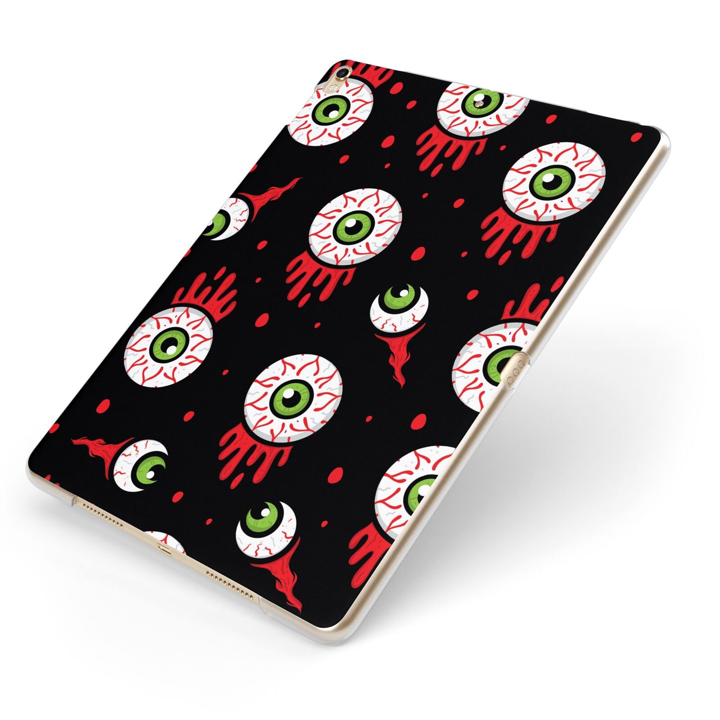 Bleeding Eyeballs Apple iPad Case on Gold iPad Side View