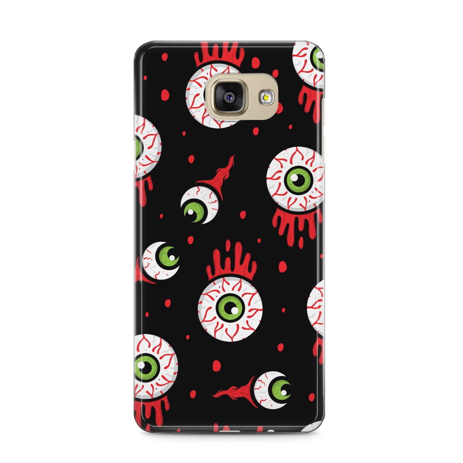 Bleeding Eyeballs Samsung Galaxy A5 2016 Case on gold phone