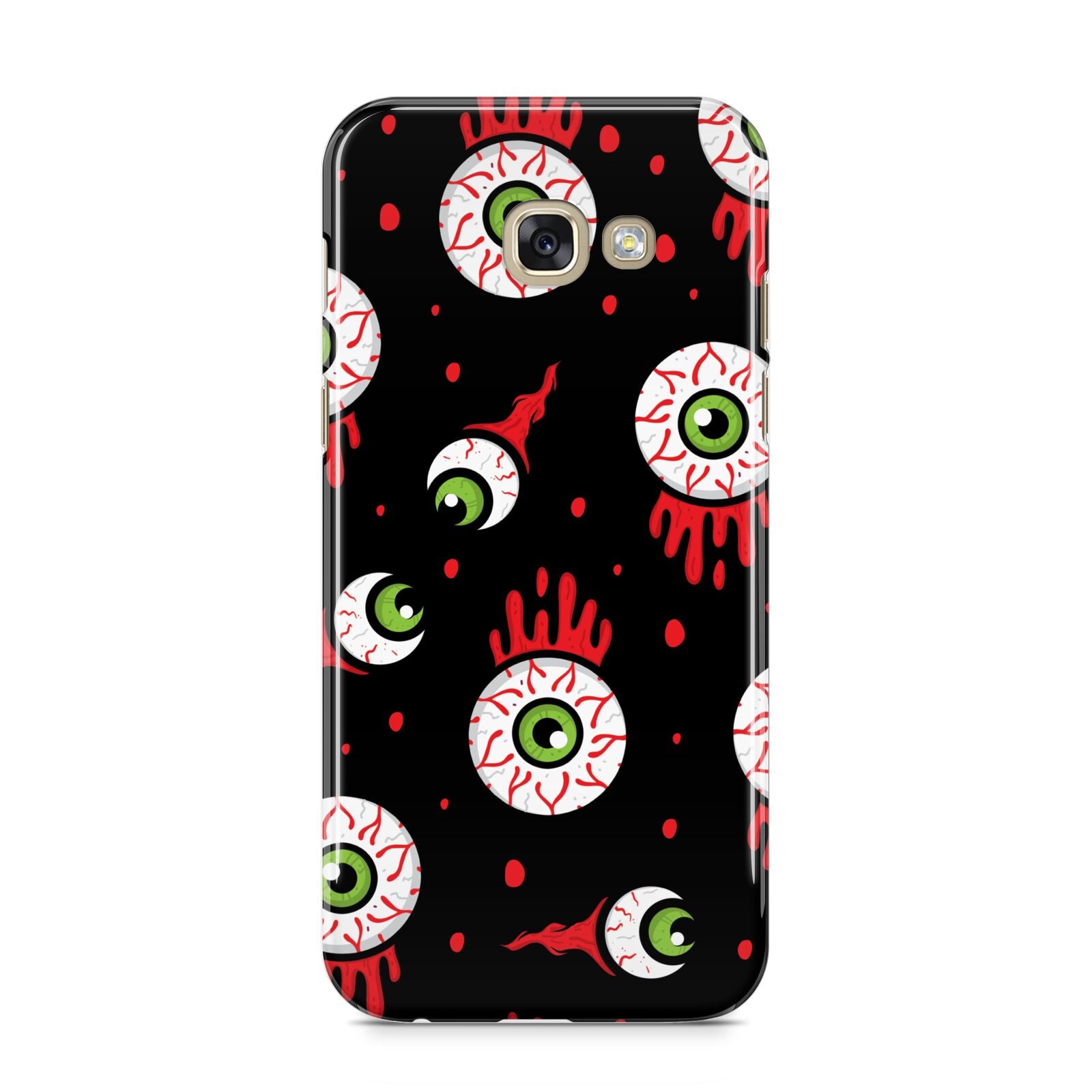 Bleeding Eyeballs Samsung Galaxy A5 2017 Case on gold phone