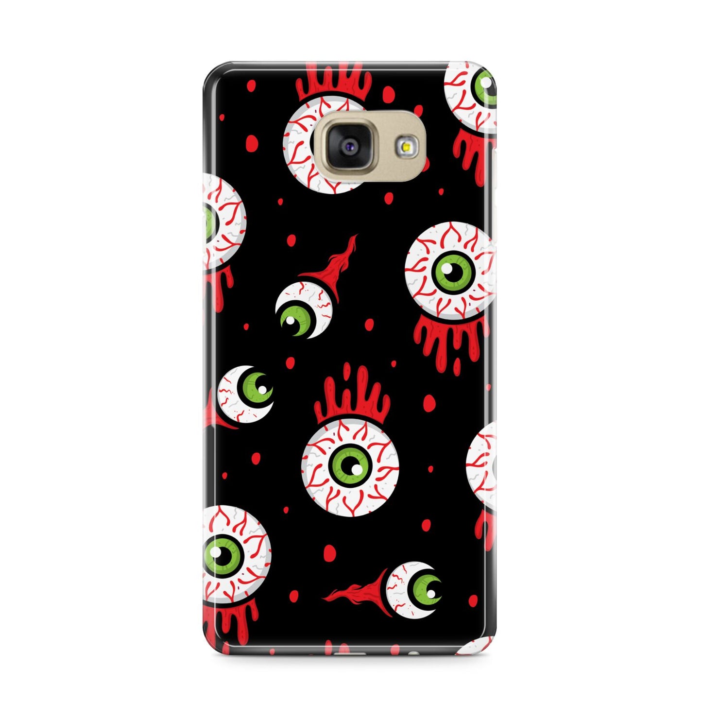 Bleeding Eyeballs Samsung Galaxy A9 2016 Case on gold phone