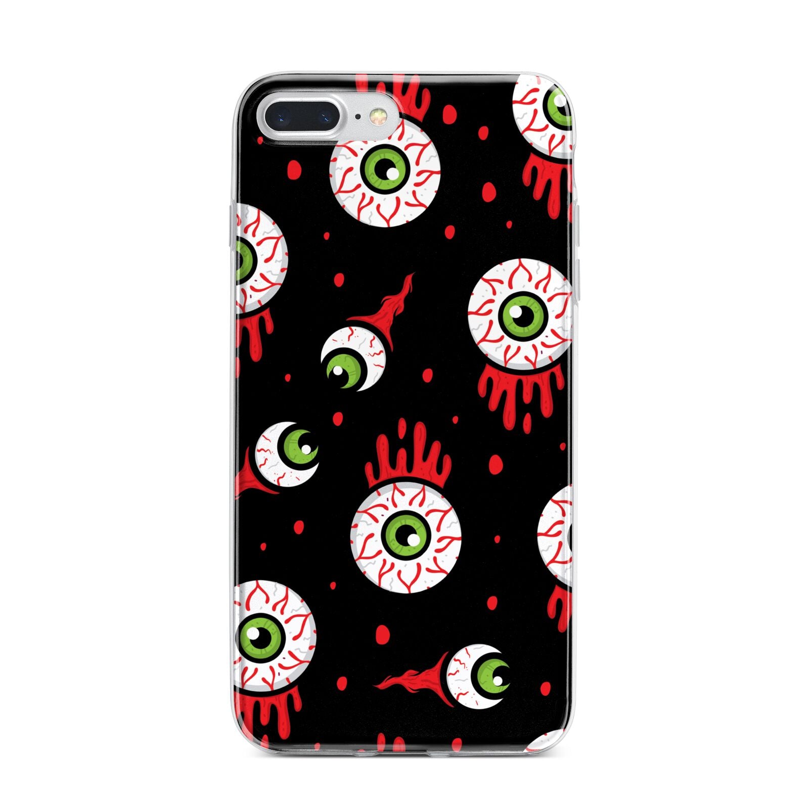 Bleeding Eyeballs iPhone 7 Plus Bumper Case on Silver iPhone